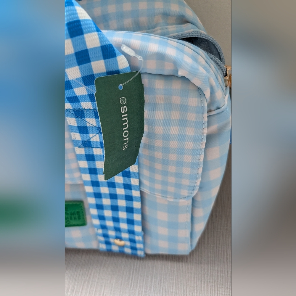 Blue Checkered Women's Bag - Picture 2 of 4